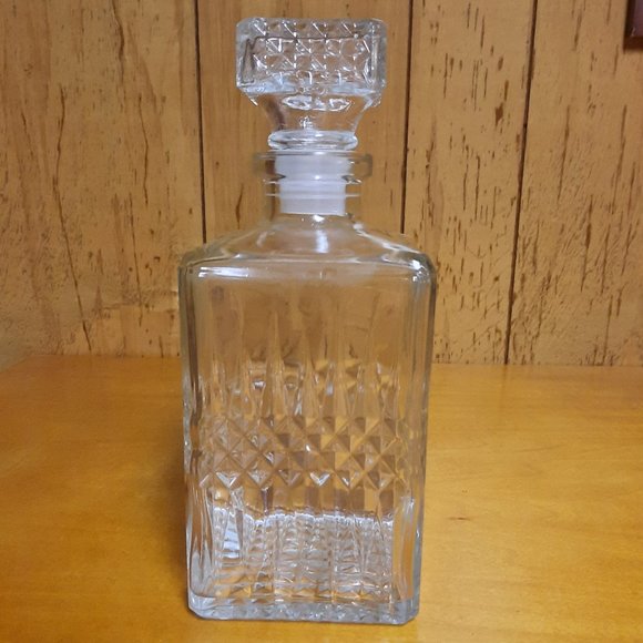 Source Unknown Dining Vintage Glass Liquor Bottle With Original